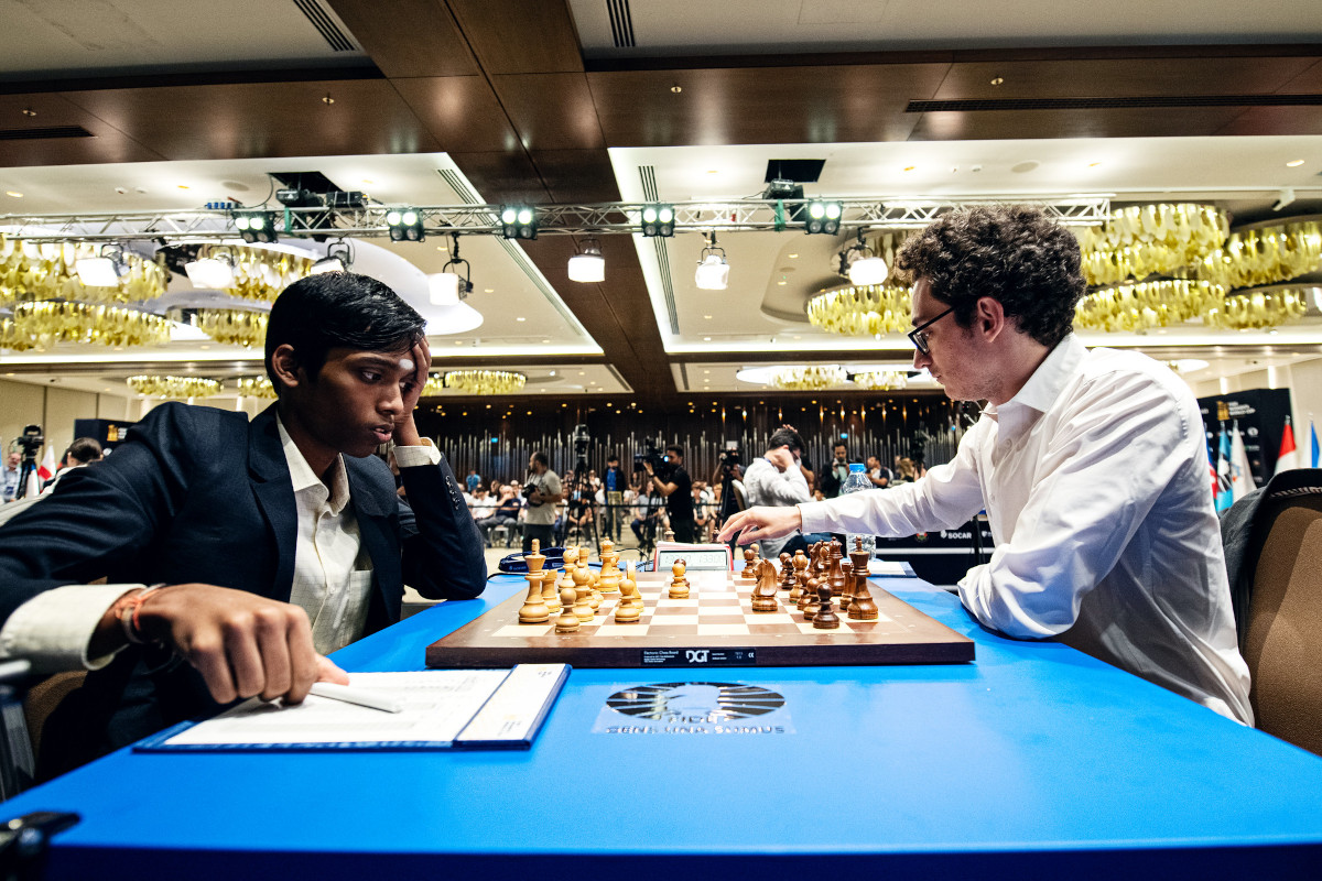 Praggnanandhaa Rameshbabu, Fabiano Caruana